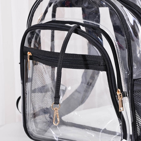 Clear Stadium Backpack with Grey Trim - Picture 4 of 7